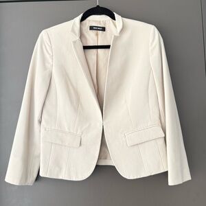 NEW Nine West Cream Beige Tailored Suit Jacket Blazer Size 0 Matching Skirt Pant
